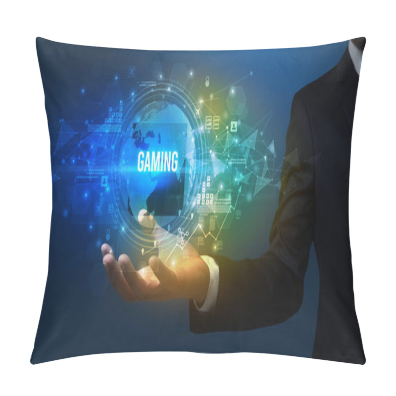 Personality  Elegant Hand Holding Technology-related Inscription Pillow Covers