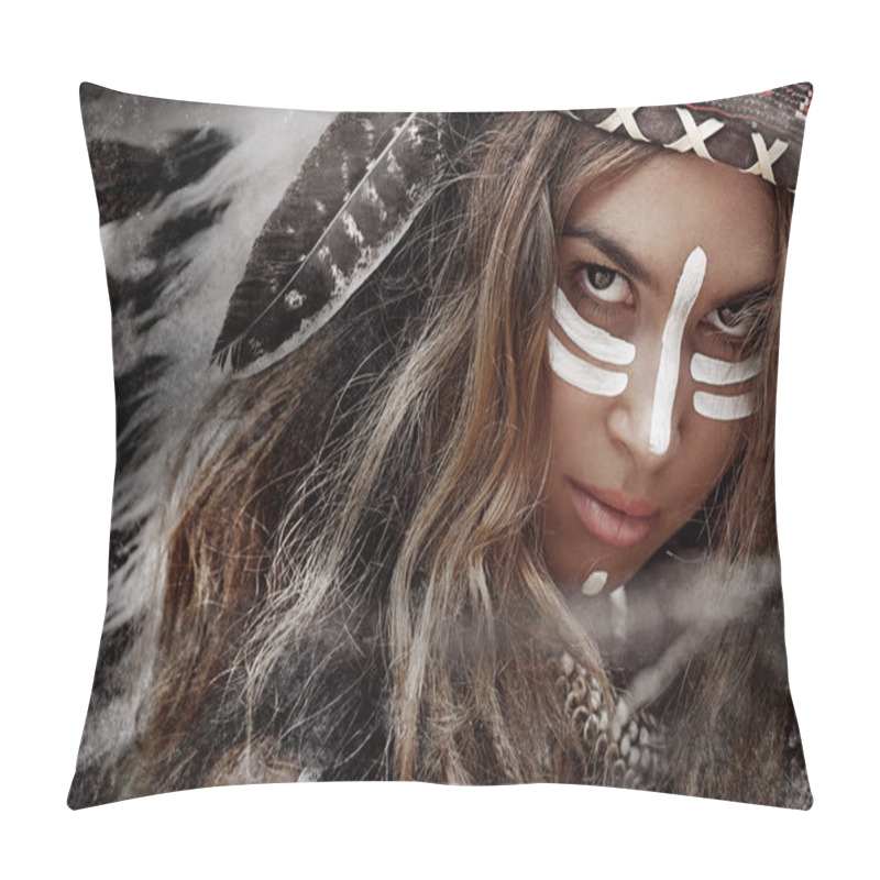 Personality  Indian Woman Hunter Pillow Covers