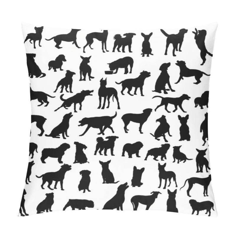 Personality  Dog Action And Activity Silhouettes Pillow Covers