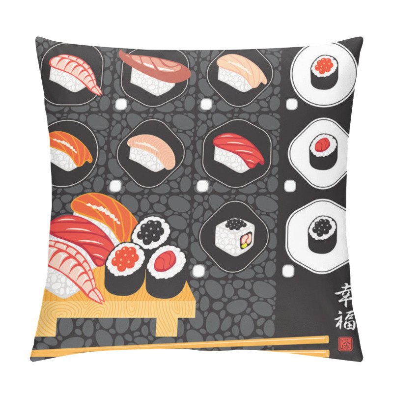 Personality  Menu For Sushi Pillow Covers