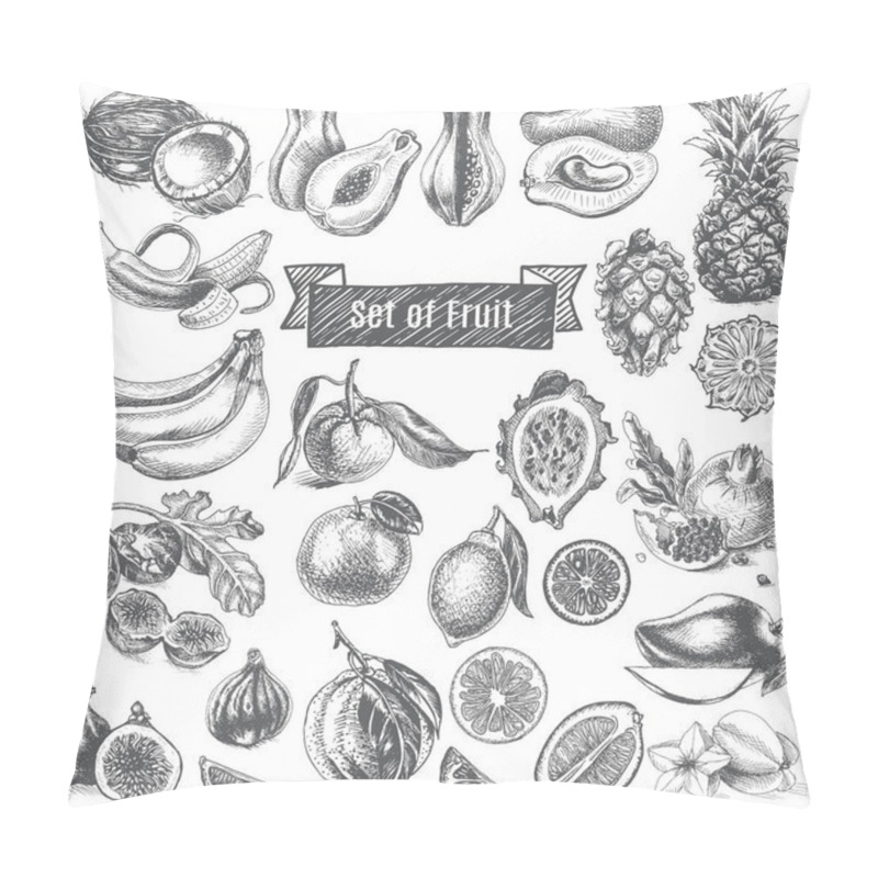 Personality  Design Of Fruits Background Pillow Covers