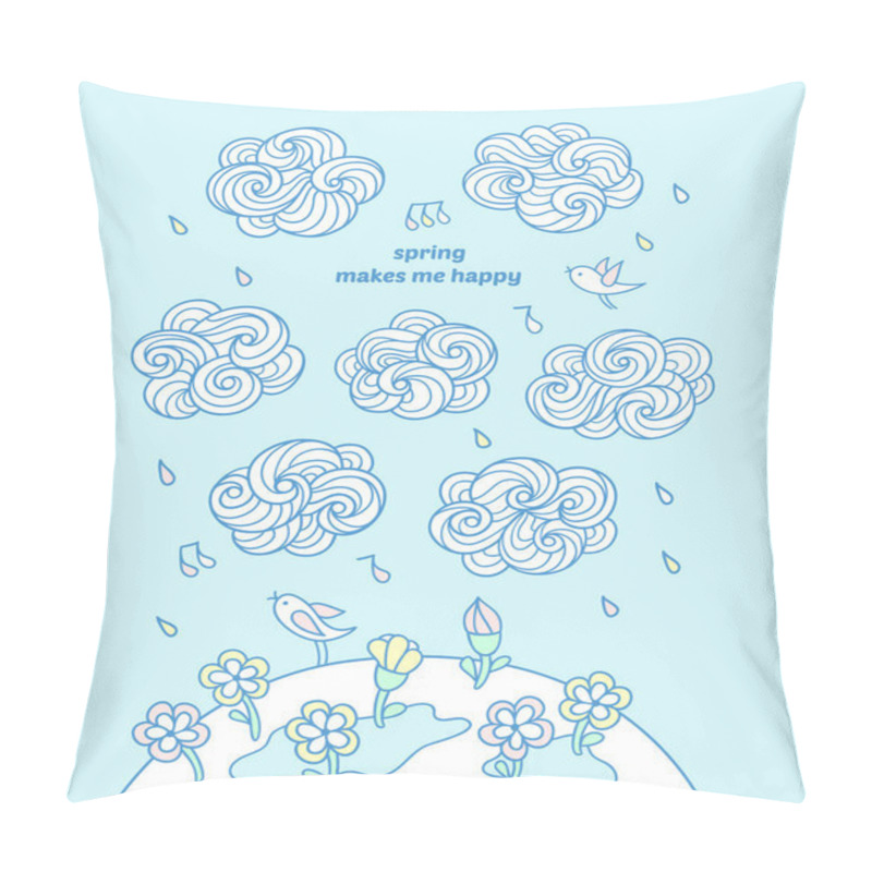 Personality  Spring Makes Me Happy. Pillow Covers