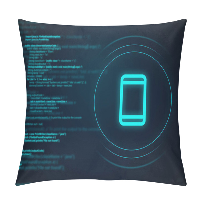 Personality  Improving Mobile Applications. Concept Of Telephone In Cyberspace. Pillow Covers