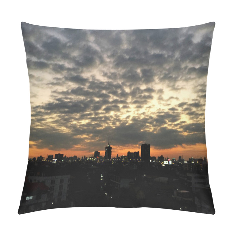 Personality  Sunset Dark Sky With Clouds, Storm Cloudscape Weather Background Great For Any Use. Pillow Covers