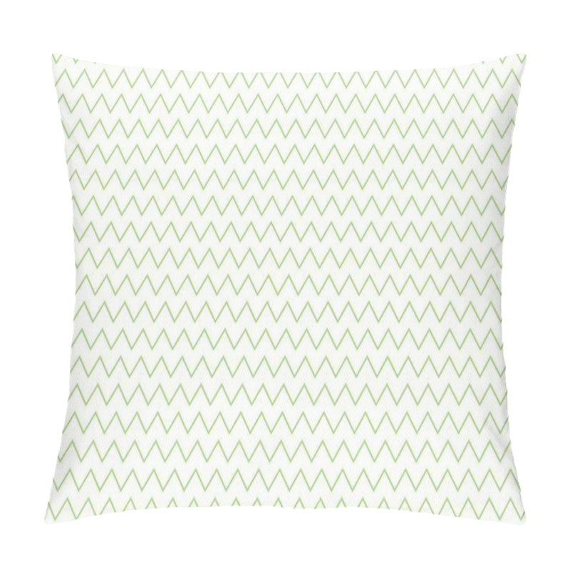 Personality  Green Seamless Texture. Classic Zigzag Pattern. Zigzag Seamless Vector Ornament. Pillow Covers