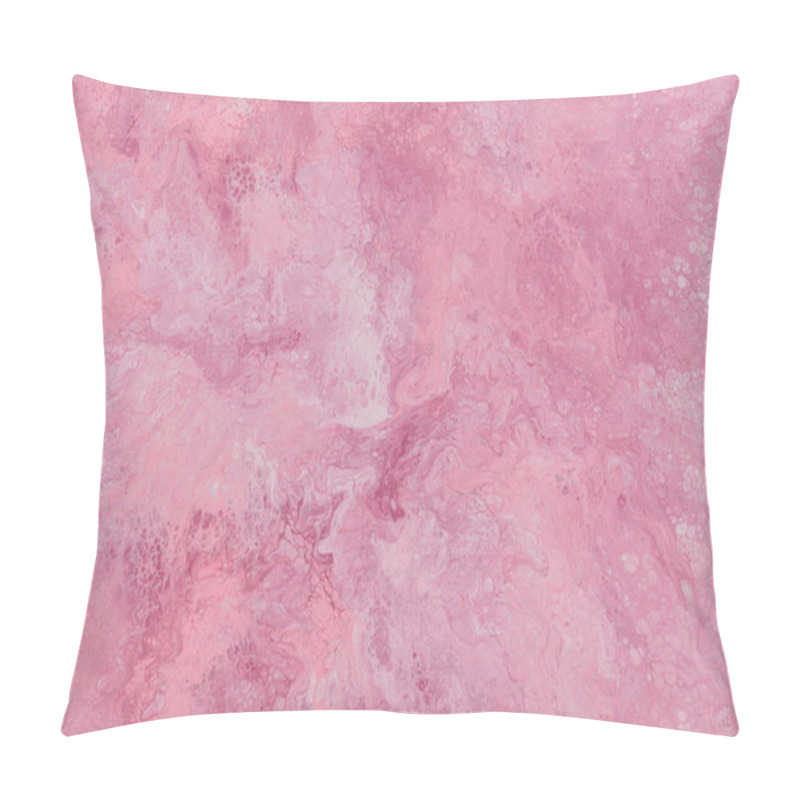 Personality  Abstract Pink Fluid Art With Soft Swirls And Bubbles In Varying Shades Of Pink. Pillow Covers