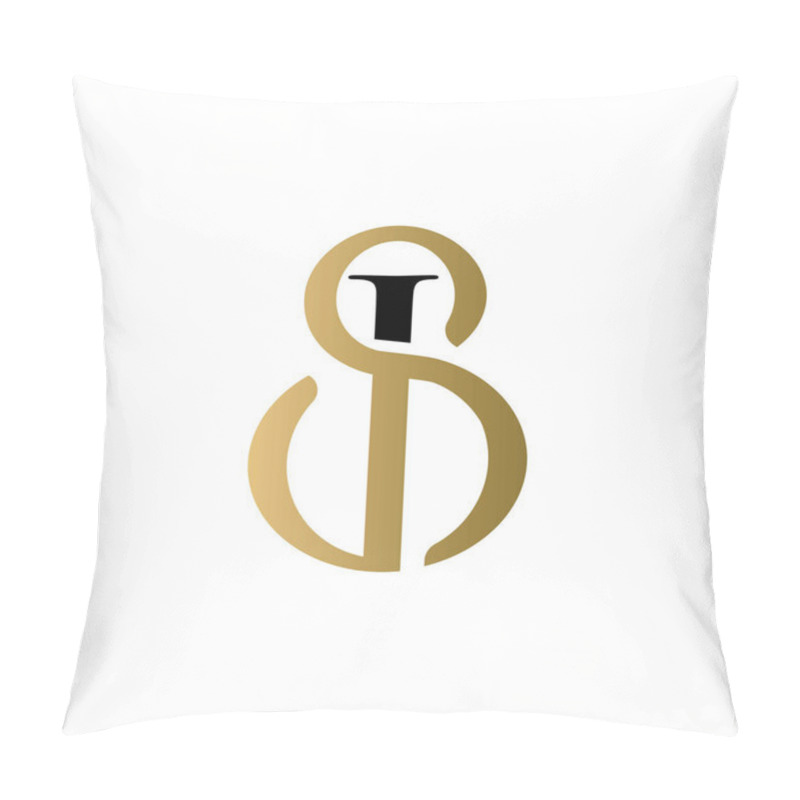 Personality  Js Luxury  Logo Design Vector Icon Pillow Covers