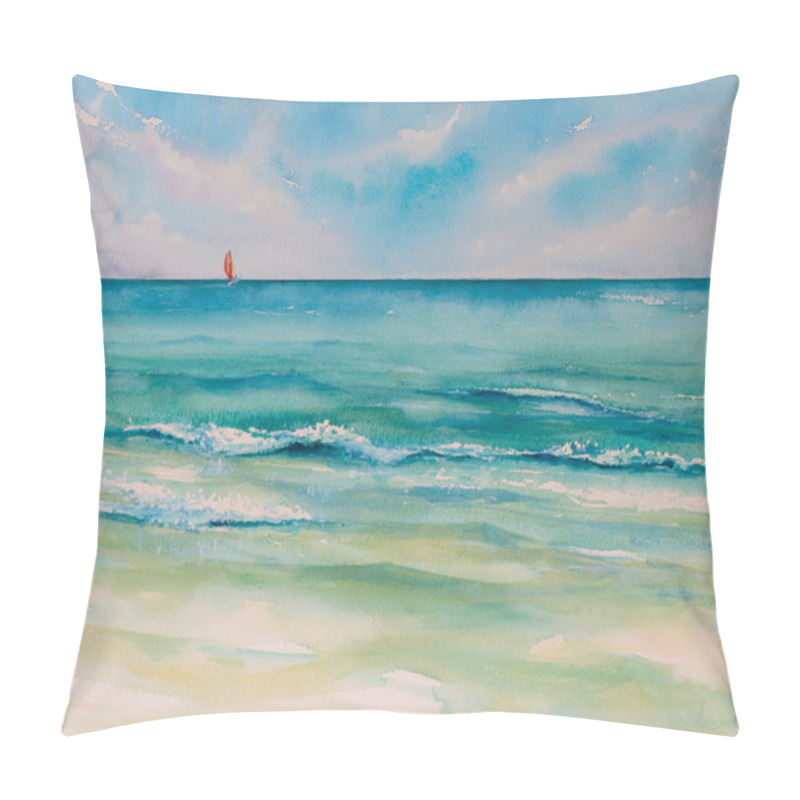 Personality  Tropical Beach Background. Pillow Covers