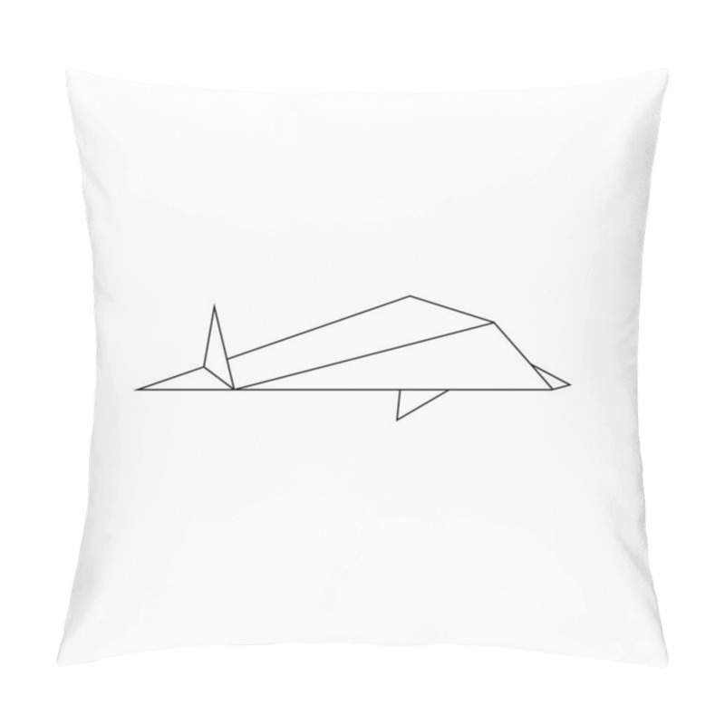 Personality  Shark Polygonal Lines, Can Use For Logo, Pictogram, Animal Figure, Website, Apps, Or Graphic Design Element. Vector Illustration Pillow Covers