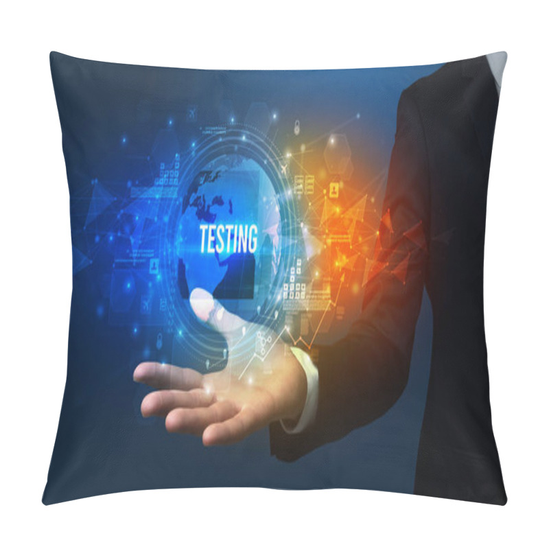 Personality  Elegant Hand Holding Technology-related Inscription Pillow Covers