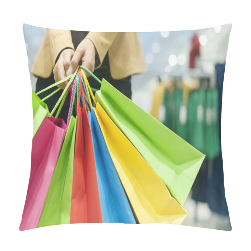 Personality  Attractive Woman Shopping Pillow Covers