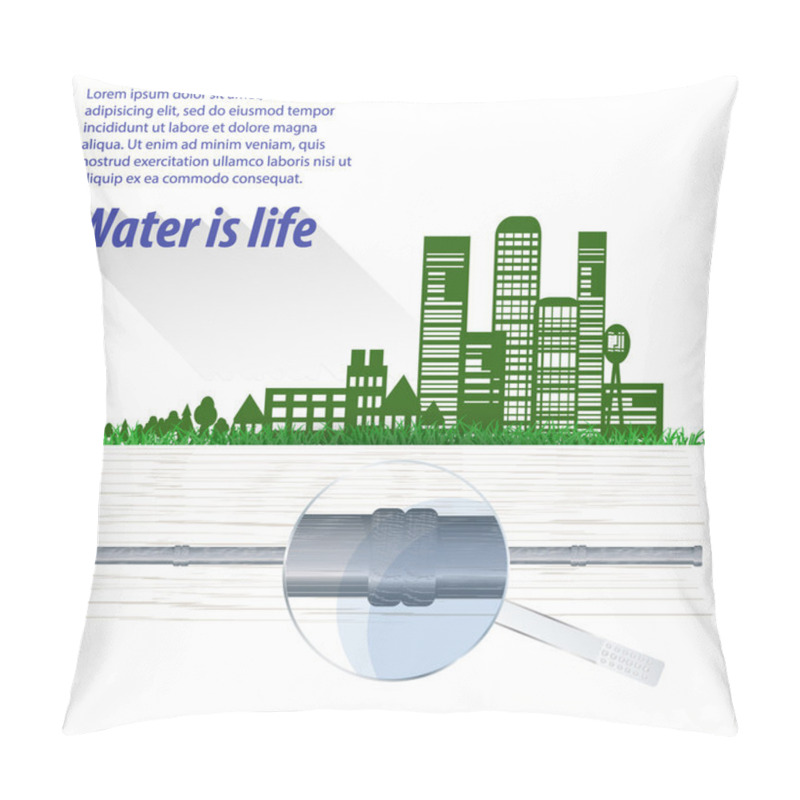 Personality  Vector Design Elements For Infographics About City And Village Pillow Covers