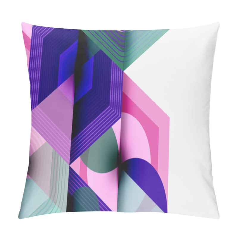 Personality  Hexagons Design Geometric Abstract Background Pillow Covers