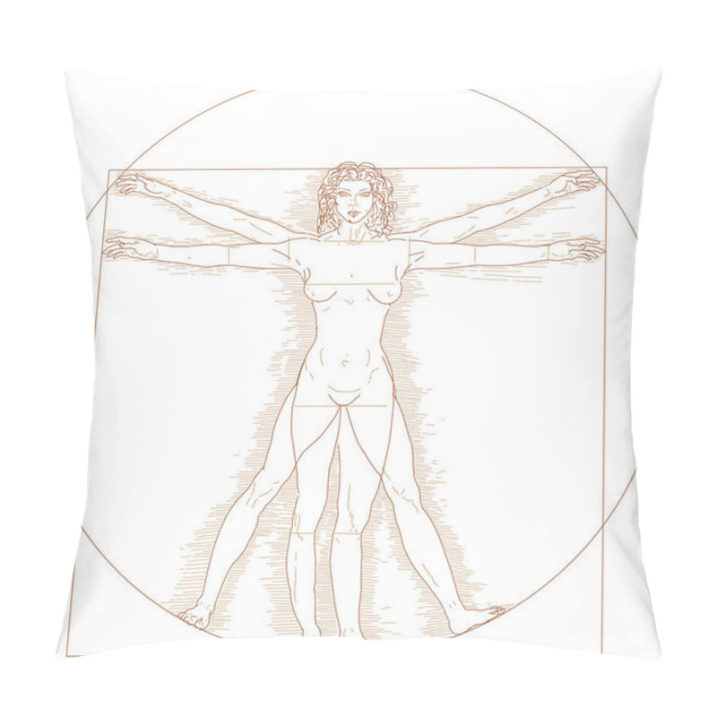 Personality  Vitruvian Woman Pillow Covers