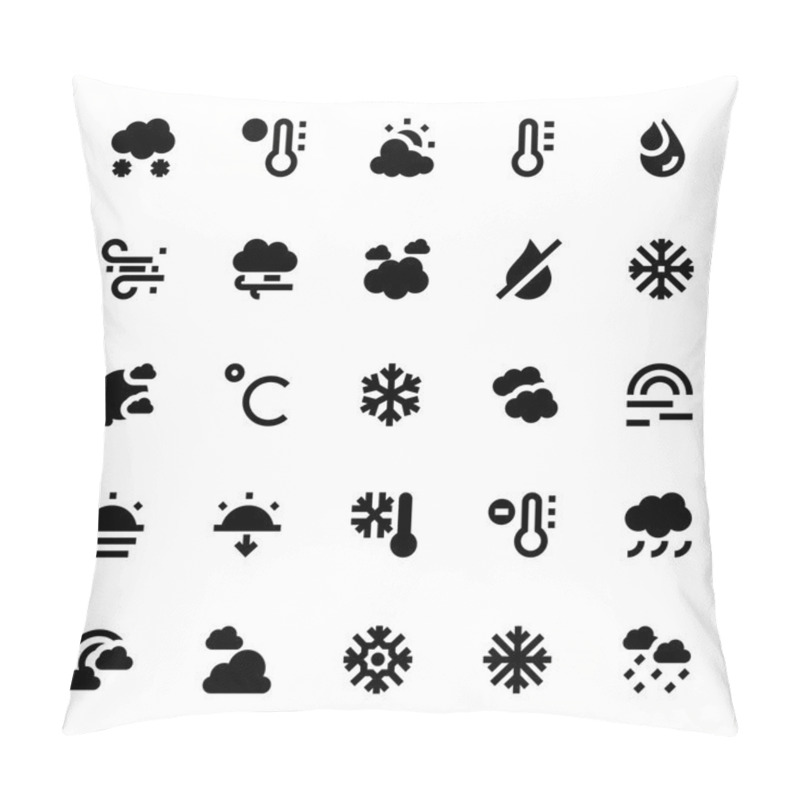 Personality  Weather Vector Icons 2 Pillow Covers