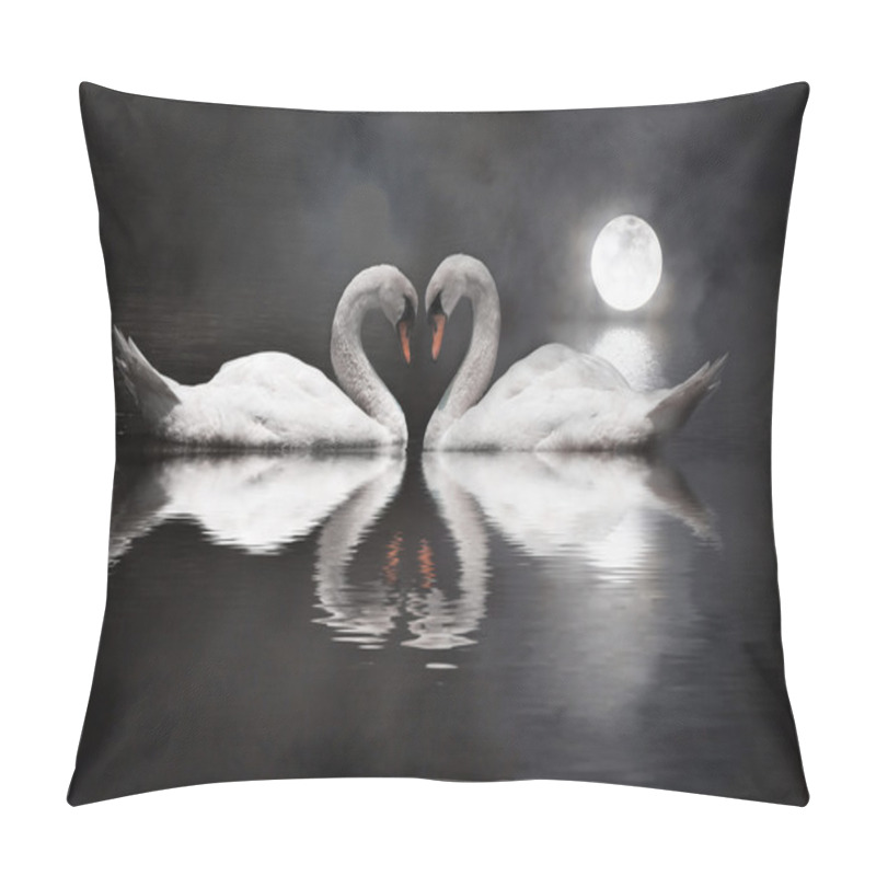 Personality  Romantic Swan During Valentine's Day Pillow Covers