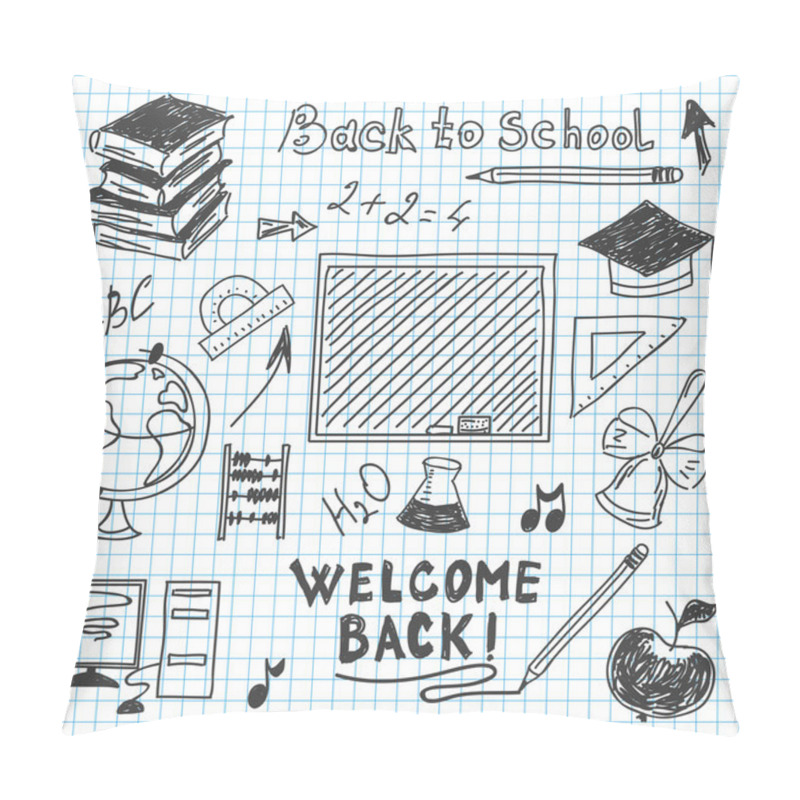 Personality  Freehand Drawing Back To School In A Notebook Pillow Covers