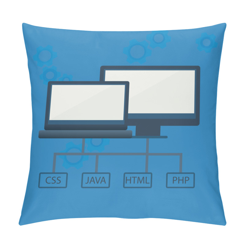 Personality  Developer Languages  Illustration. Pillow Covers