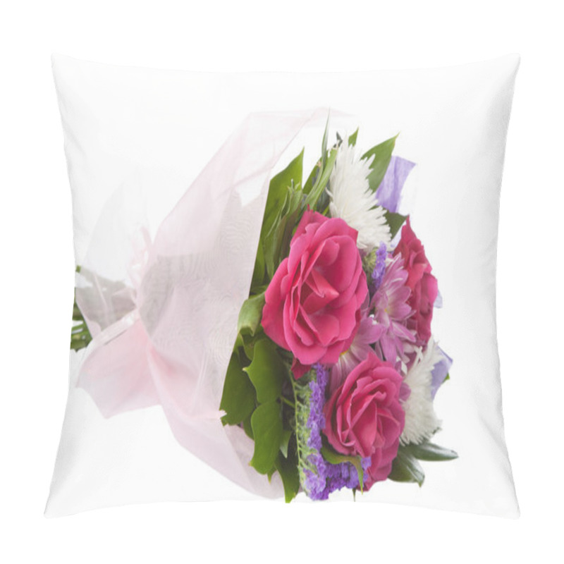 Personality  Bouquet Of Beautiful Flowers Isolated Pillow Covers