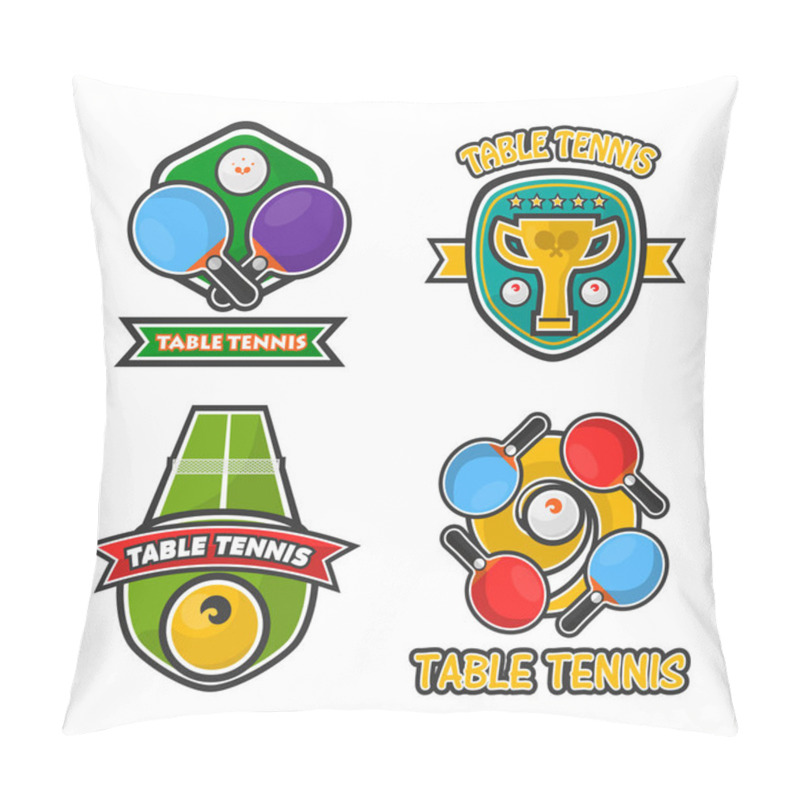 Personality  Ping Pong Table Tennis Club Logos Pillow Covers