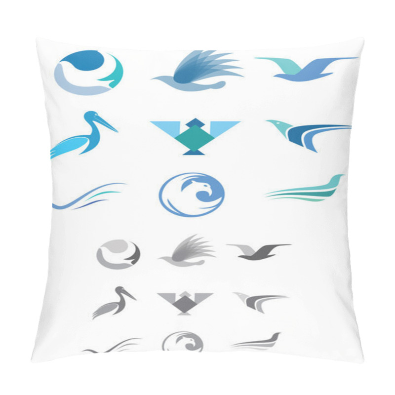 Personality  Abstract Bird Icons Pillow Covers