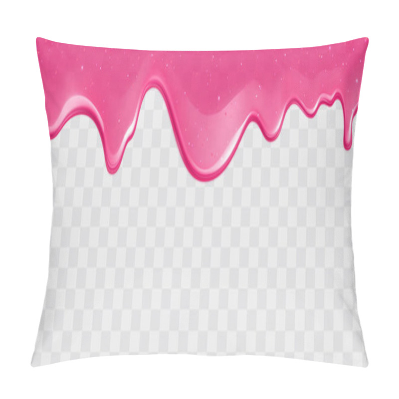 Personality  Dripping Glossy Pink Slime With Glitter Pillow Covers