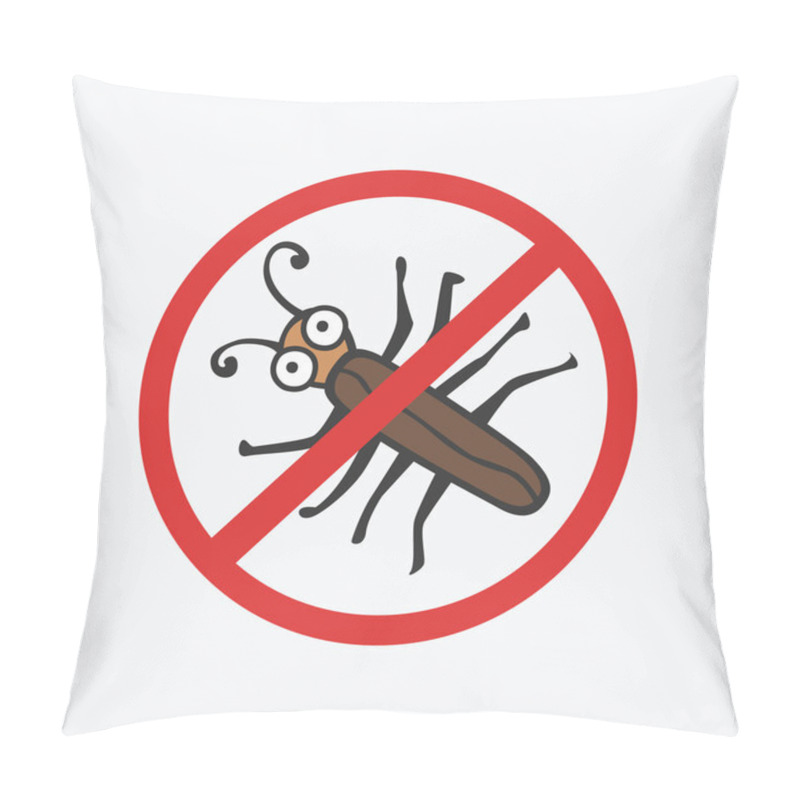 Personality  Funny Green Beetle. Flat Icons For Your Design Pillow Covers