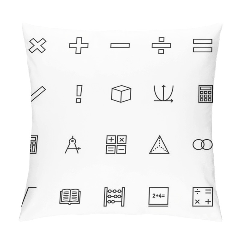 Personality  Mathematics Vector Icons 1 Pillow Covers