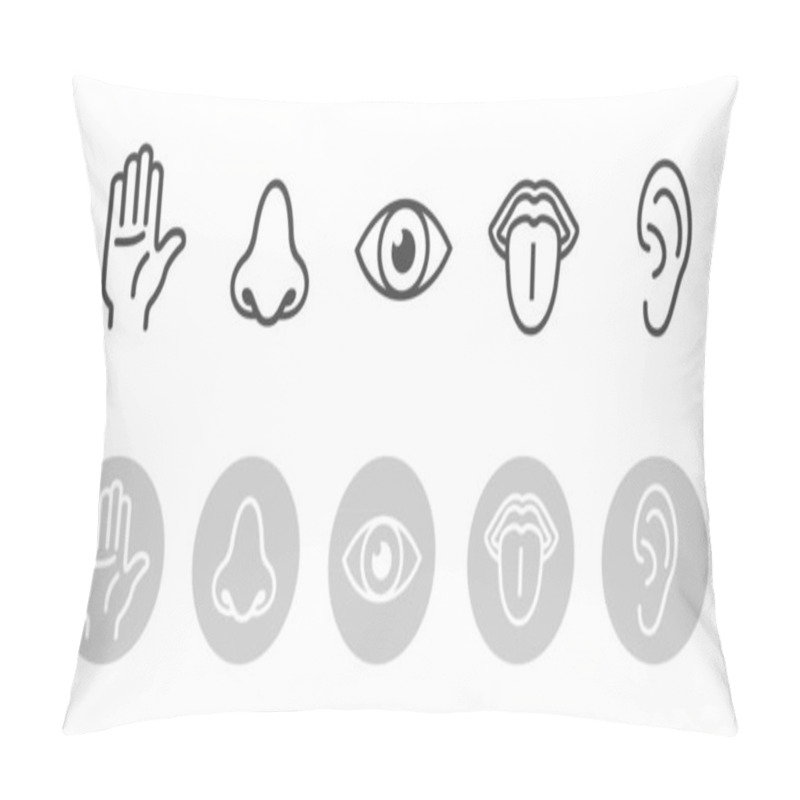 Personality  Vector Illustration Nose, Ear, Mouth,hand And Eye Pillow Covers