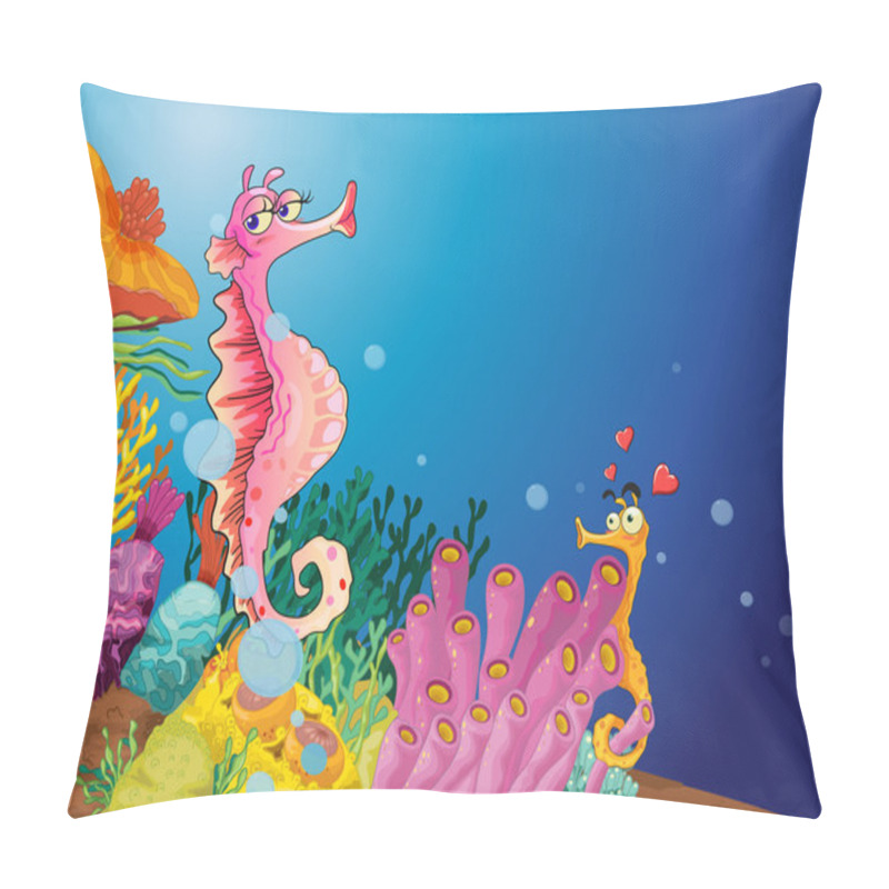 Personality  Seahorse Love Pillow Covers