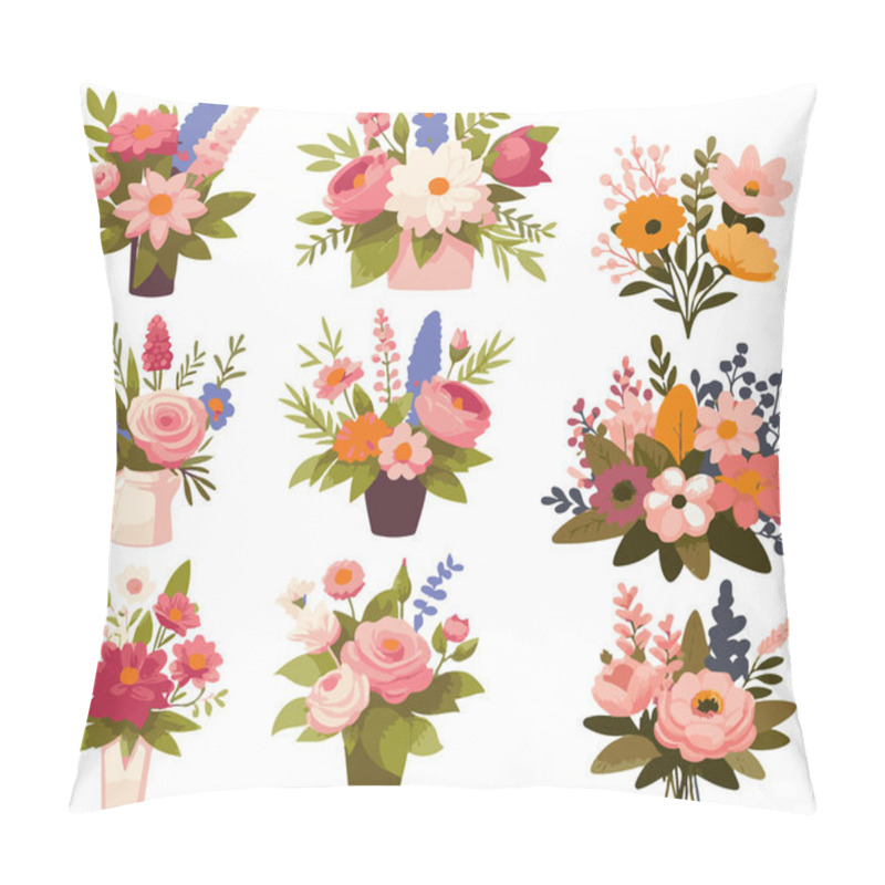 Personality  This Collection Of Floral Bouquets Combines Serene Elegance With Lush Vibrancy, Ideal For Weddings, Gifts, Or Simply Brightening A Room. Pillow Covers