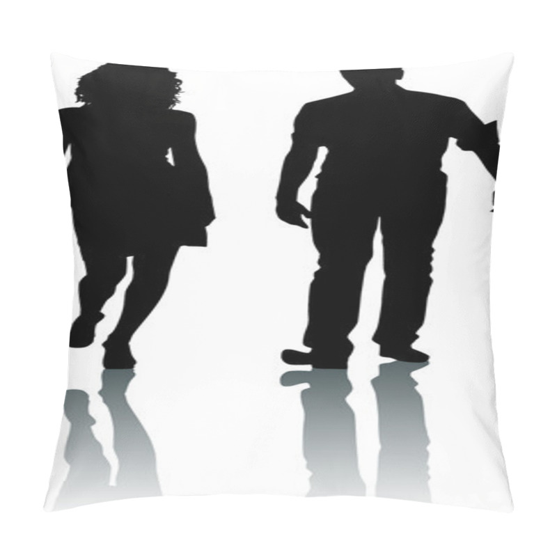 Personality  Silhouette Fashion Woman And Man Pillow Covers