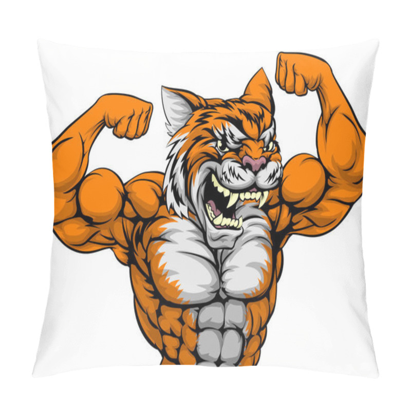 Personality  Tiger Man Mascot Pillow Covers