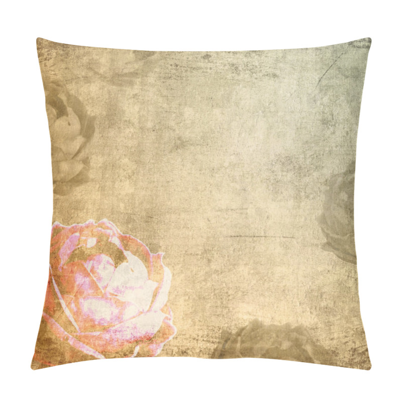 Personality  Romance Grunge Background With Rose Pillow Covers