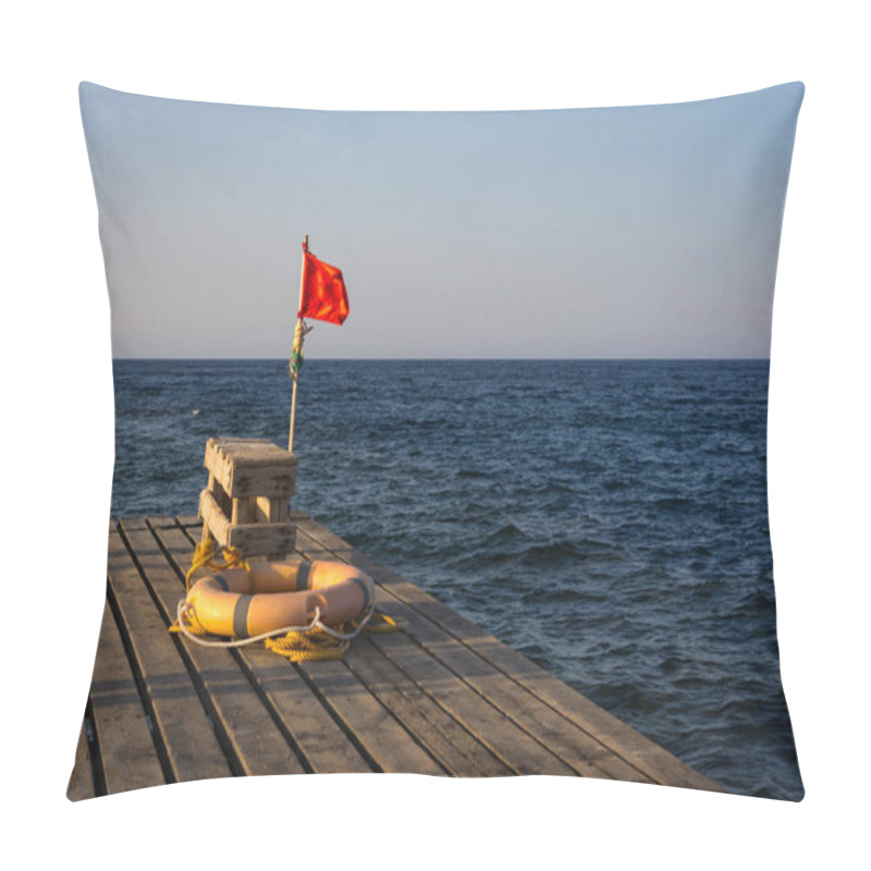 Personality  Red Flag And Lifebelt Pillow Covers