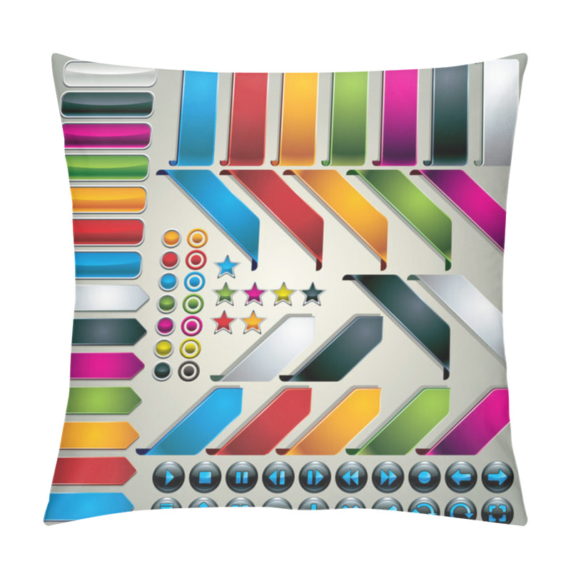 Personality  Set Of Web Design Elements Pillow Covers