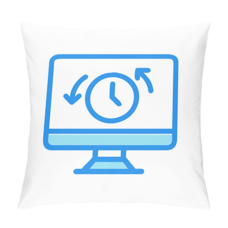 Personality  Comprehensive Uptime Monitor Icon For Reliability Solutions Pillow Covers