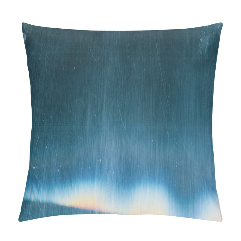 Personality  Scratched Overlay Grunge Texture Blue Faded Glass Pillow Covers