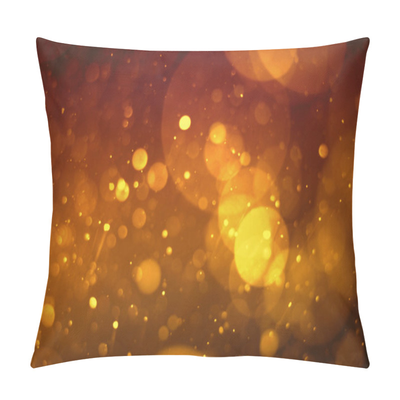 Personality  Yellow Abstract Background With Bokeh Defocused Lights Pillow Covers