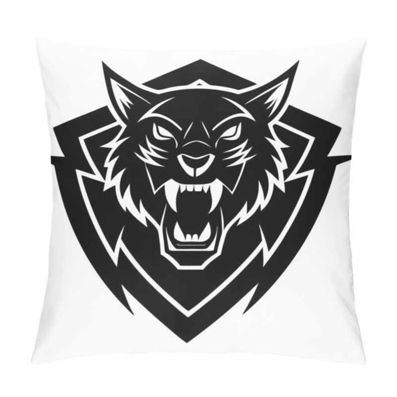 Personality  Apex Predator Logo Design Fierce Lion Emblem With Bold Typography Pillow Covers