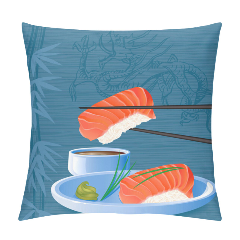 Personality  Salmon Sushi Pillow Covers