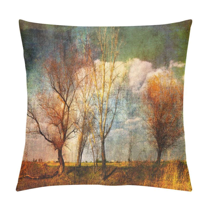 Personality  Art Grunge Landscape Background Pillow Covers