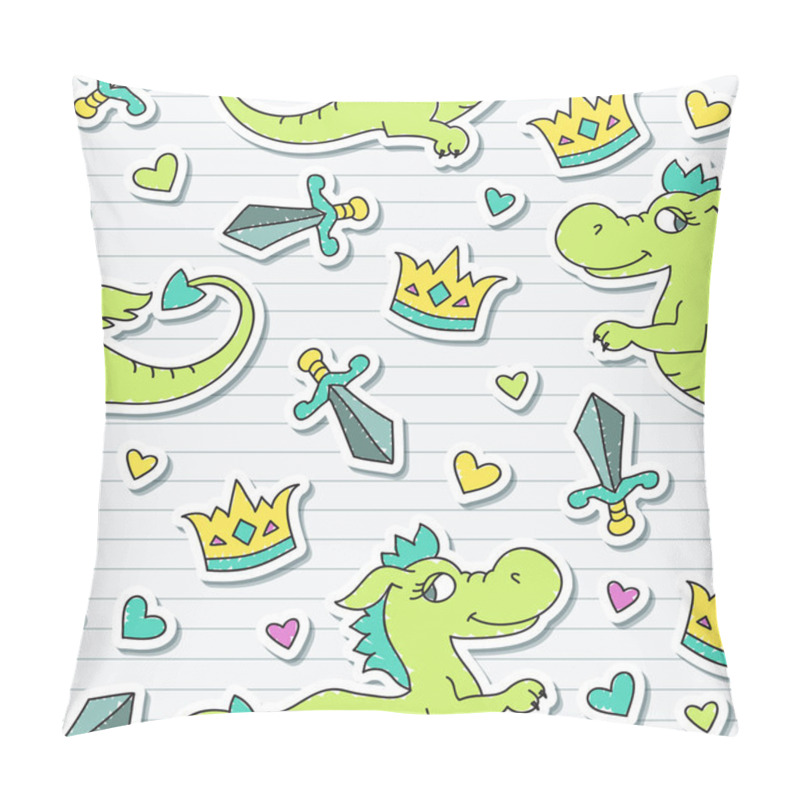 Personality  Dragon Seamless Pattern Pillow Covers