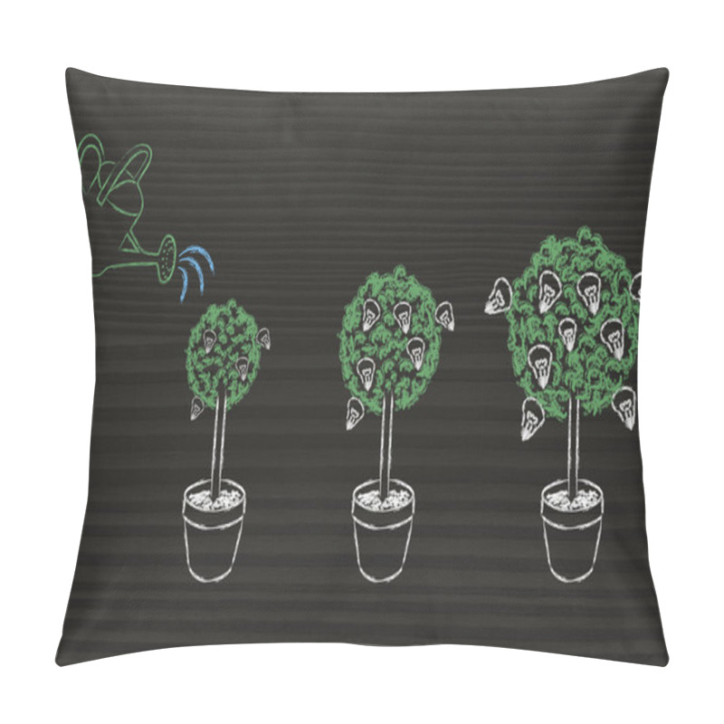 Personality  Watering Can Making A Idea Tree Grow Bigger Pillow Covers