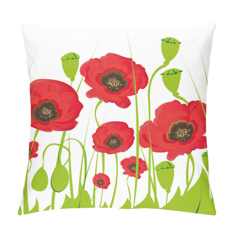 Personality  Poppy Flowers. Pillow Covers