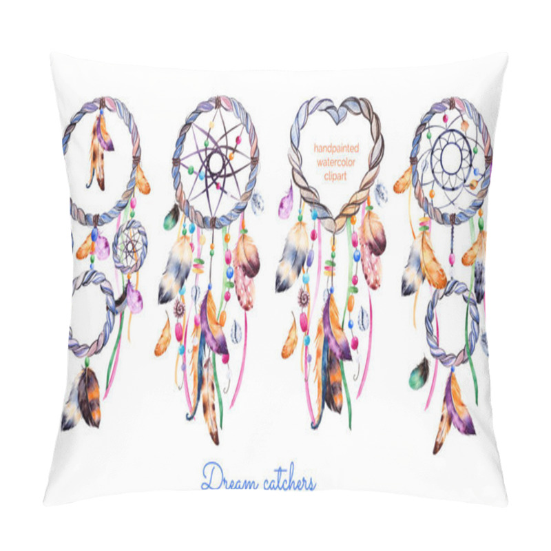 Personality  Hand Drawn Illustration Of 4 Dreamcatchers. Pillow Covers