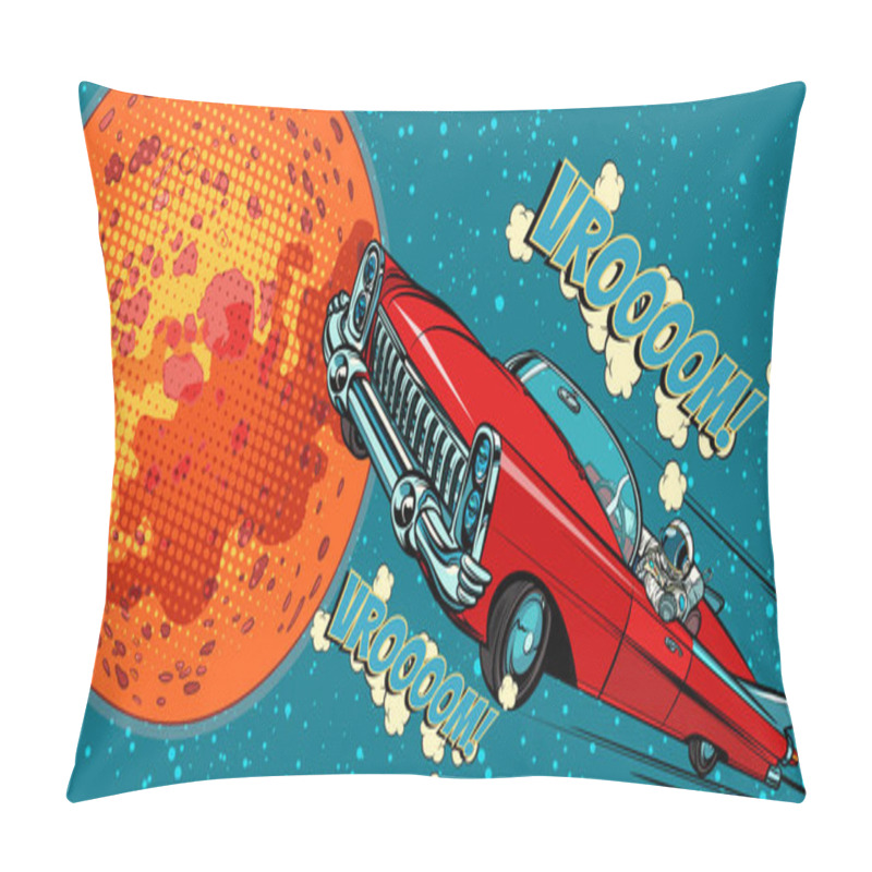 Personality  The Astronaut Driver In Car On Mars Pillow Covers