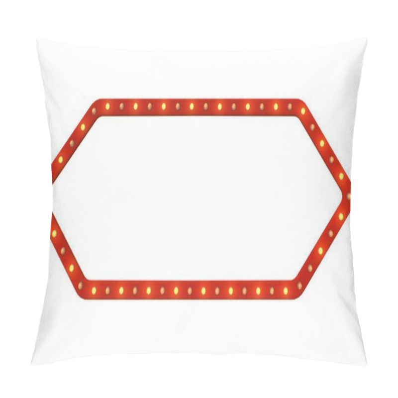 Personality  Frame And Gold Light Polygon Style On White Background. 3d Rendering Pillow Covers