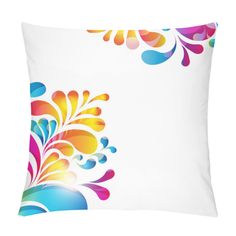 Personality  Abstract Background With Bright Teardrop-shaped Arches. Pillow Covers