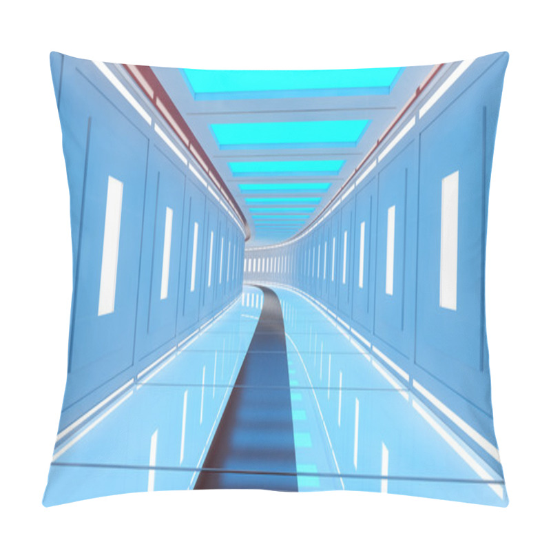 Personality  Futuristic Corridor Architecture  Pillow Covers